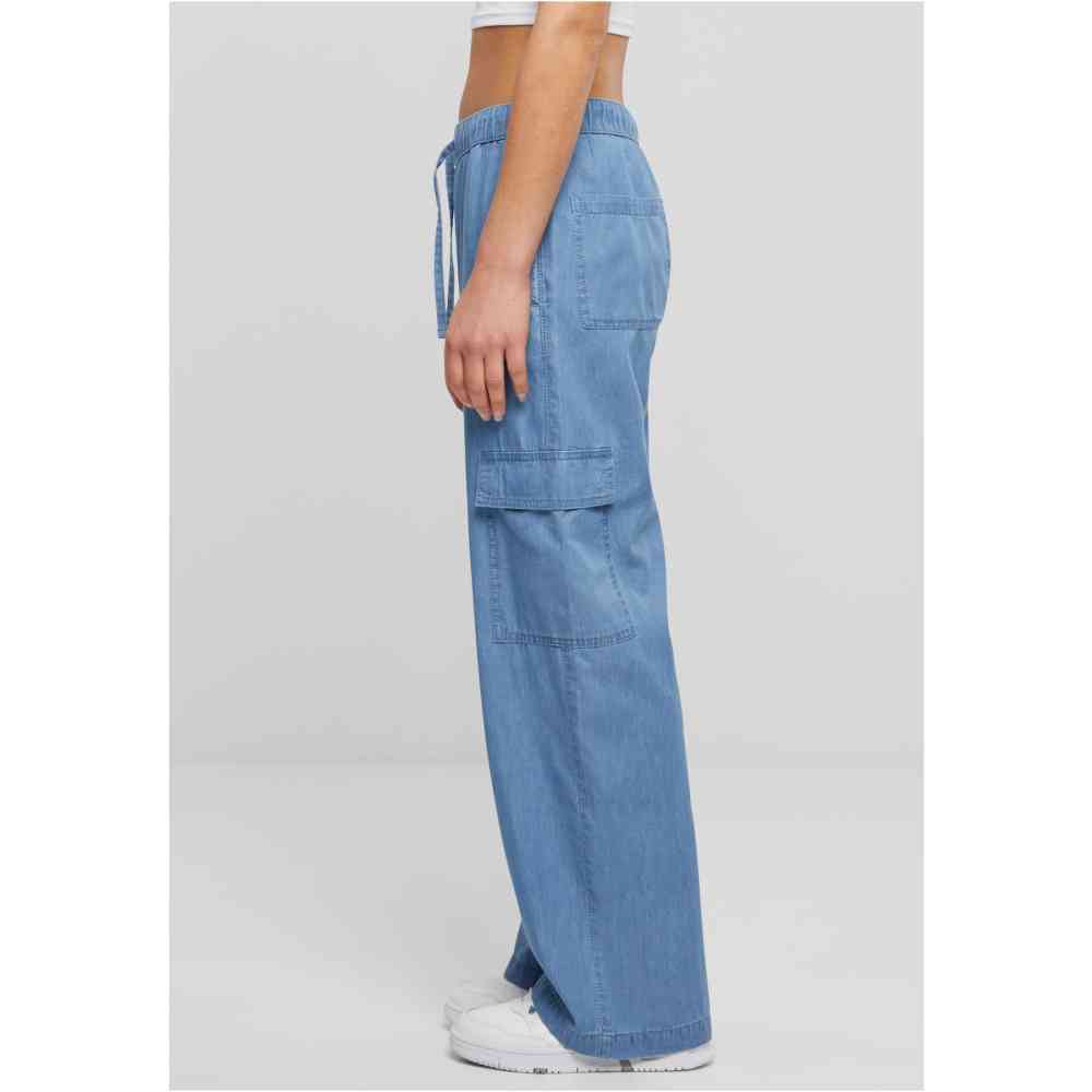 Urban Classics - Light Denim Cargobroek - Blauw